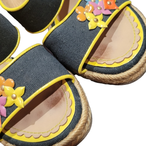 Louis Vuitton Multicolor Flower Wedge sandals EU 35 - Picture 6 of 15